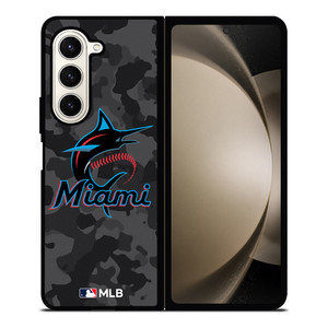 MIAMI MARLINS BASEBALL BLACK CAMO Samsung Galaxy Z Fold 5 Case Cover