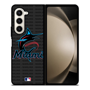 MIAMI MARLINS BASEBALL BLACK Samsung Galaxy Z Fold 5 Case Cover