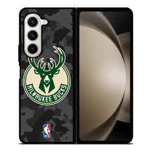 MILWAUKEE BUCKS BLACK CAMO Samsung Galaxy Z Fold 5 Case Cover