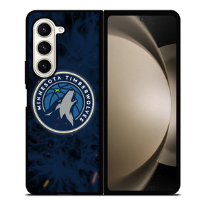 MINNESOTA TIMBERWOLVES BASKETBALL NBA FIRE Samsung Galaxy Z Fold 5 Case Cover