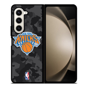 NEW YORK KNICKS BLACK CAMO Samsung Galaxy Z Fold 5 Case Cover NEW YORK KNICKS BLACK CAMO Samsung Galaxy Z Fold 5 Case Cover