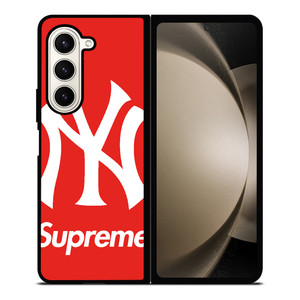 NEW YORK YANKEES X SUPREME RED Samsung Galaxy Z Fold 5 Case Cover NEW YORK YANKEES X SUPREME RED Samsung Galaxy Z Fold 5 Case Cover