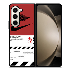 NIKE AIR JORDAN OFF WHITE LOGO Samsung Galaxy Z Fold 5 Case Cover