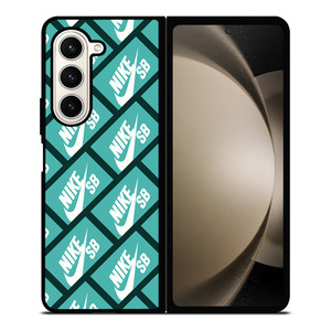 NIKE SB SKATEBOARD BOX PATTERN TURQUOISE Samsung Galaxy Z Fold 5 Case Cover NIKE SB SKATEBOARD BOX PATTERN TURQUOISE Samsung Galaxy Z Fold 5 Case Cover