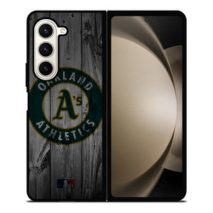 OAKLAND ATHLETICS BASEBALL MLB WOOD LOGO Samsung Galaxy Z Fold 5 Case Cover OAKLAND ATHLETICS BASEBALL MLB WOOD LOGO Samsung Galaxy Z Fold 5 Case Cover