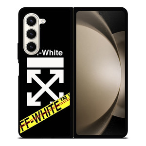 OFF WHITE YELLOW LABEL Samsung Galaxy Z Fold 5 Case Cover