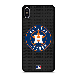 HOUSTON ASTROS BASEBALL BLACK iPhone XS Max Case Cover HOUSTON ASTROS BASEBALL BLACK iPhone XS Max Case Cover