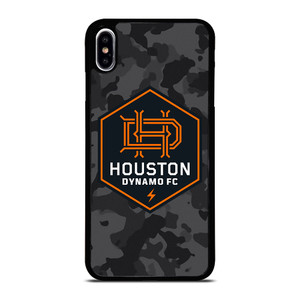 HOUSTON DYNAMO FC MLS BLACK CAMO iPhone XS Max Case Cover HOUSTON DYNAMO FC MLS BLACK CAMO iPhone XS Max Case Cover