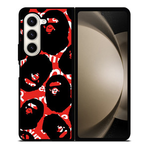 SUPREME X BAPE A BATHING APE Samsung Galaxy Z Fold 5 Case Cover SUPREME X BAPE A BATHING APE Samsung Galaxy Z Fold 5 Case Cover