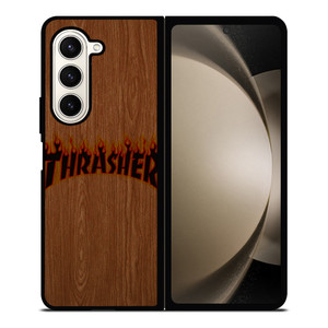 THRASHER SKATEBOARD WOODEN LOGO Samsung Galaxy Z Fold 5 Case Cover THRASHER SKATEBOARD WOODEN LOGO Samsung Galaxy Z Fold 5 Case Cover