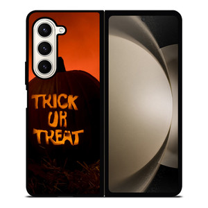 TRICK OR TREAT HALLOWEEN PUMPKIN Samsung Galaxy Z Fold 5 Case Cover TRICK OR TREAT HALLOWEEN PUMPKIN Samsung Galaxy Z Fold 5 Case Cover