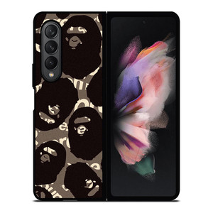 A BATHING APE SUPREME BLACK Samsung Galaxy Z Fold 3 Case Cover
