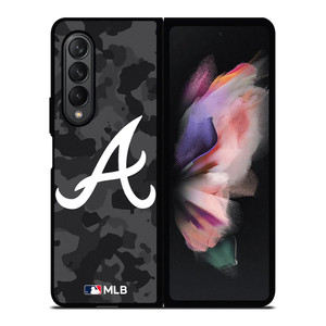 ATLANTA BRAVES BASEBALL BLACK CAMO Samsung Galaxy Z Fold 3 Case Cover ATLANTA BRAVES BASEBALL BLACK CAMO Samsung Galaxy Z Fold 3 Case Cover