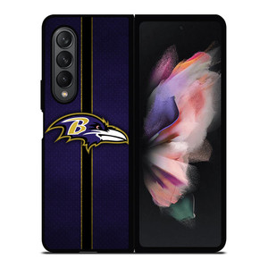 BALTIMORE RAVENS NFL METAL STRIPE Samsung Galaxy Z Fold 3 Case Cover BALTIMORE RAVENS NFL METAL STRIPE Samsung Galaxy Z Fold 3 Case Cover