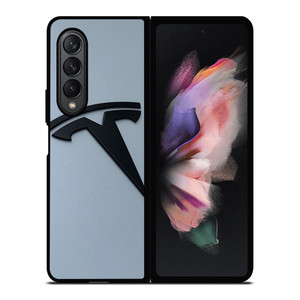 BLACK TESLA CAR LOGO Samsung Galaxy Z Fold 3 Case Cover BLACK TESLA CAR LOGO Samsung Galaxy Z Fold 3 Case Cover