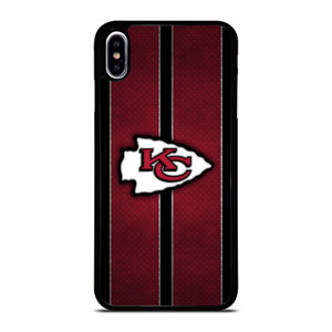 KANSAS CITY CHIEFS NFL METAL STRIPE iPhone XS Max Case Cover