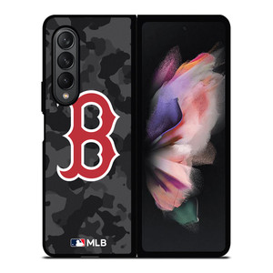 BOSTON RED SOX BASEBALL BLACK CAMO Samsung Galaxy Z Fold 3 Case Cover BOSTON RED SOX BASEBALL BLACK CAMO Samsung Galaxy Z Fold 3 Case Cover