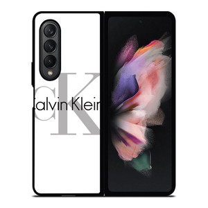 CALVIN KLEIN WHITE LOGO Samsung Galaxy Z Fold 3 Case Cover CALVIN KLEIN WHITE LOGO Samsung Galaxy Z Fold 3 Case Cover
