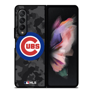 CHICAGO CUBS BASEBALL BLACK CAMO Samsung Galaxy Z Fold 3 Case Cover CHICAGO CUBS BASEBALL BLACK CAMO Samsung Galaxy Z Fold 3 Case Cover