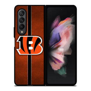 CINCINNATI BENGALS NFL METAL STRIPE Samsung Galaxy Z Fold 3 Case Cover