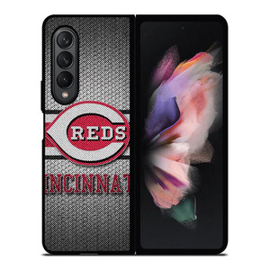 CINCINNATI RED MLB BASEBALL METAL Samsung Galaxy Z Fold 3 Case Cover CINCINNATI RED MLB BASEBALL METAL Samsung Galaxy Z Fold 3 Case Cover