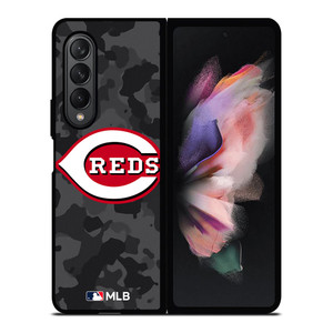 CINCINNATI REDS BASEBALL BLACK CAMO Samsung Galaxy Z Fold 3 Case Cover CINCINNATI REDS BASEBALL BLACK CAMO Samsung Galaxy Z Fold 3 Case Cover