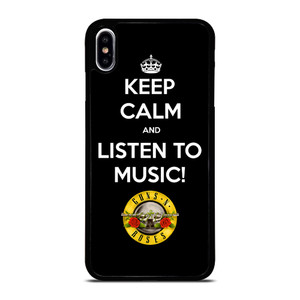 KEEP CALM AND LISTEN GUNS N ROSES iPhone XS Max Case Cover KEEP CALM AND LISTEN GUNS N ROSES iPhone XS Max Case Cover