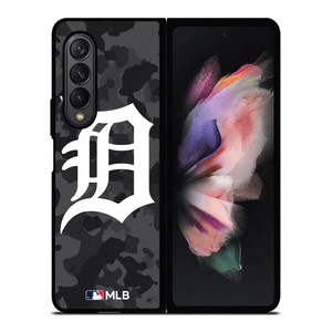 DETROIT TIGERS BASEBALL BLACK CAMO Samsung Galaxy Z Fold 3 Case Cover DETROIT TIGERS BASEBALL BLACK CAMO Samsung Galaxy Z Fold 3 Case Cover