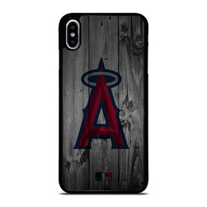 LOS ANGELES ANGELS BASEBALL MLB WOOD LOGO iPhone XS Max Case Cover