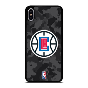 LOS ANGELES CLIPPERS BLACK CAMO iPhone XS Max Case Cover LOS ANGELES CLIPPERS BLACK CAMO iPhone XS Max Case Cover