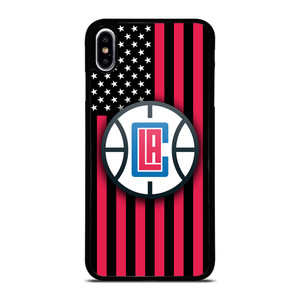 LOS ANGELES CLIPPERS NBA USA FLAG iPhone XS Max Case Cover LOS ANGELES CLIPPERS NBA USA FLAG iPhone XS Max Case Cover