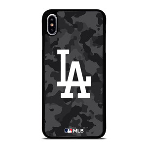 LOS ANGELES DODGERS BASEBALL BLACK CAMO iPhone XS Max Case Cover LOS ANGELES DODGERS BASEBALL BLACK CAMO iPhone XS Max Case Cover