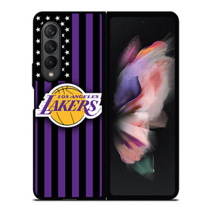 LOS ANGELES LAKERS NBA USA FLAG Samsung Galaxy Z Fold 3 Case Cover