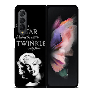 MARILYN MONROE BLACK QUOTES Samsung Galaxy Z Fold 3 Case Cover