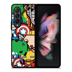 MARVEL COMIC CHARACTERS COLLAGE Samsung Galaxy Z Fold 3 Case Cover