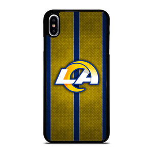LOS ANGELES RAMS NFL METAL STRIPE iPhone XS Max Case Cover LOS ANGELES RAMS NFL METAL STRIPE iPhone XS Max Case Cover