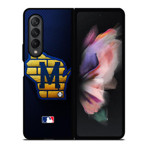 MILWAUKEE BREWERS MLB BASEBALL ICON Samsung Galaxy Z Fold 3 Case Cover