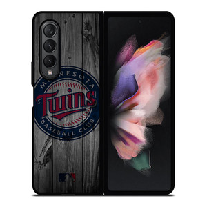 MINNESOTA TWINS BASEBALL MLB WOOD LOGO Samsung Galaxy Z Fold 3 Case Cover MINNESOTA TWINS BASEBALL MLB WOOD LOGO Samsung Galaxy Z Fold 3 Case Cover