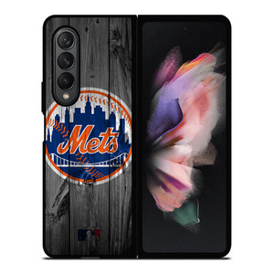 NEW YORK METS BASEBALL MLB WOOD LOGO Samsung Galaxy Z Fold 3 Case Cover NEW YORK METS BASEBALL MLB WOOD LOGO Samsung Galaxy Z Fold 3 Case Cover