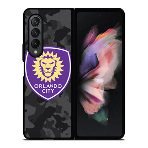 ORLANDO CITY SC MLS BLACK CAMO Samsung Galaxy Z Fold 3 Case Cover ORLANDO CITY SC MLS BLACK CAMO Samsung Galaxy Z Fold 3 Case Cover
