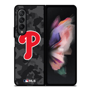 PHILADELPHIA PHILLIES BASEBALL BLACK CAMO Samsung Galaxy Z Fold 3 Case Cover PHILADELPHIA PHILLIES BASEBALL BLACK CAMO Samsung Galaxy Z Fold 3 Case Cover