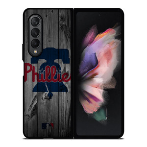 PHILADELPHIA PHILLIES BASEBALL MLB WOOD LOGO Samsung Galaxy Z Fold 3 Case Cover PHILADELPHIA PHILLIES BASEBALL MLB WOOD LOGO Samsung Galaxy Z Fold 3 Case Cover
