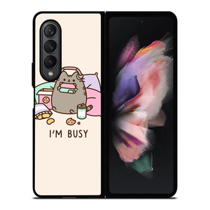PUSHEEN BUSY CAT Samsung Galaxy Z Fold 3 Case Cover PUSHEEN BUSY CAT Samsung Galaxy Z Fold 3 Case Cover