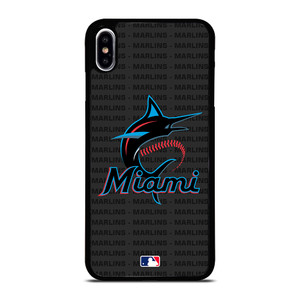 MIAMI MARLINS BASEBALL BLACK iPhone XS Max Case Cover