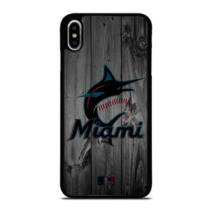 MIAMI MARLINS BASEBALL MLB WOOD LOGO iPhone XS Max Case Cover MIAMI MARLINS BASEBALL MLB WOOD LOGO iPhone XS Max Case Cover