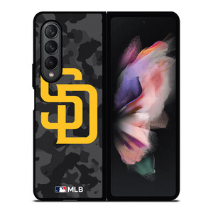 SAN DIEGO PADRES BASEBALL BLACK CAMO Samsung Galaxy Z Fold 3 Case Cover SAN DIEGO PADRES BASEBALL BLACK CAMO Samsung Galaxy Z Fold 3 Case Cover