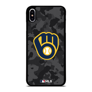 MILWAUKEE BREWERS BASEBALL BLACK CAMO iPhone XS Max Case Cover