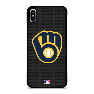 MILWAUKEE BREWERS BASEBALL BLACK iPhone XS Max Case Cover