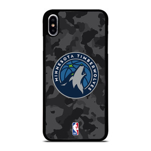 MINNESOTA TIMBERWOLVES BLACK CAMO iPhone XS Max Case Cover