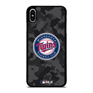 MINNESOTA TWINS BASEBALL BLACK CAMO iPhone XS Max Case Cover MINNESOTA TWINS BASEBALL BLACK CAMO iPhone XS Max Case Cover
